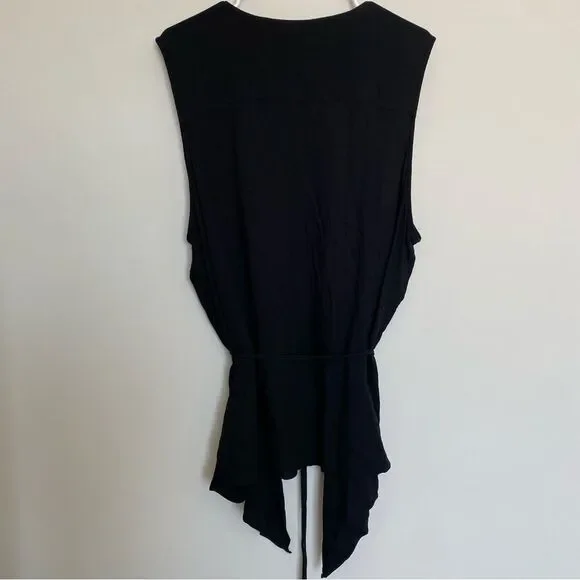 NWT Emaline Women Black Wrap Tank Top Size 2X - Picture 3 of 6